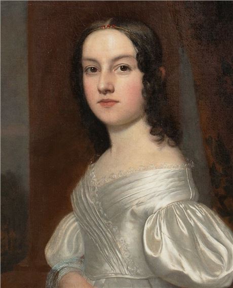 Irish School, 18th Century | PORTRAIT OF A GIRL IN A WHITE DRESS OIL  PAINTING (Circa 1800) | MutualArt