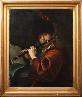 PORTRAIT OF COURT MUSICIAN JOSEF LEMBERGER OIL PAINTING - Hungarian School, 18th Century