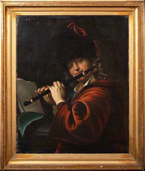 PORTRAIT OF COURT MUSICIAN JOSEF LEMBERGER OIL PAINTING - Hungarian School, 18th Century