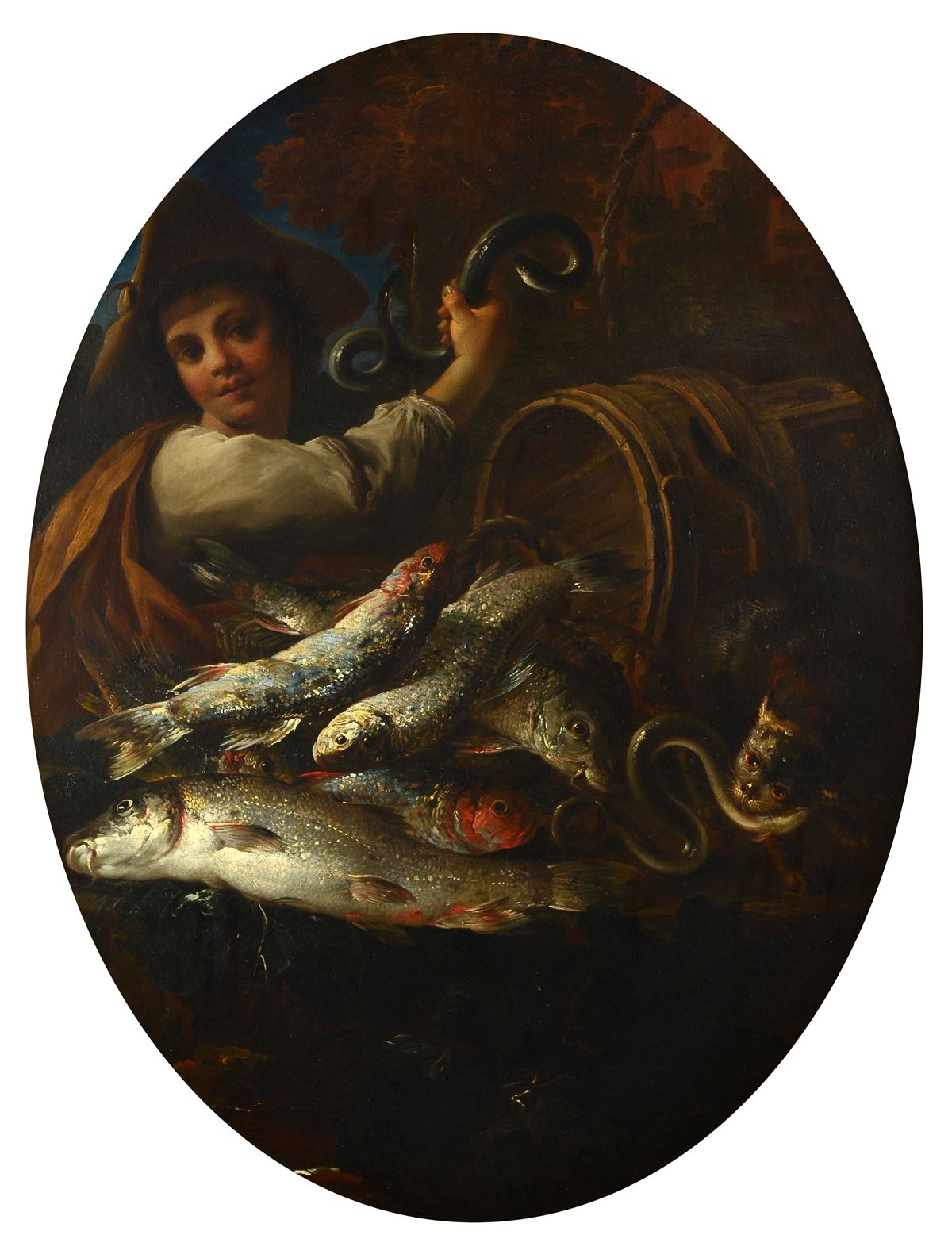 Ragazzo con pesci - Felice Boselli
