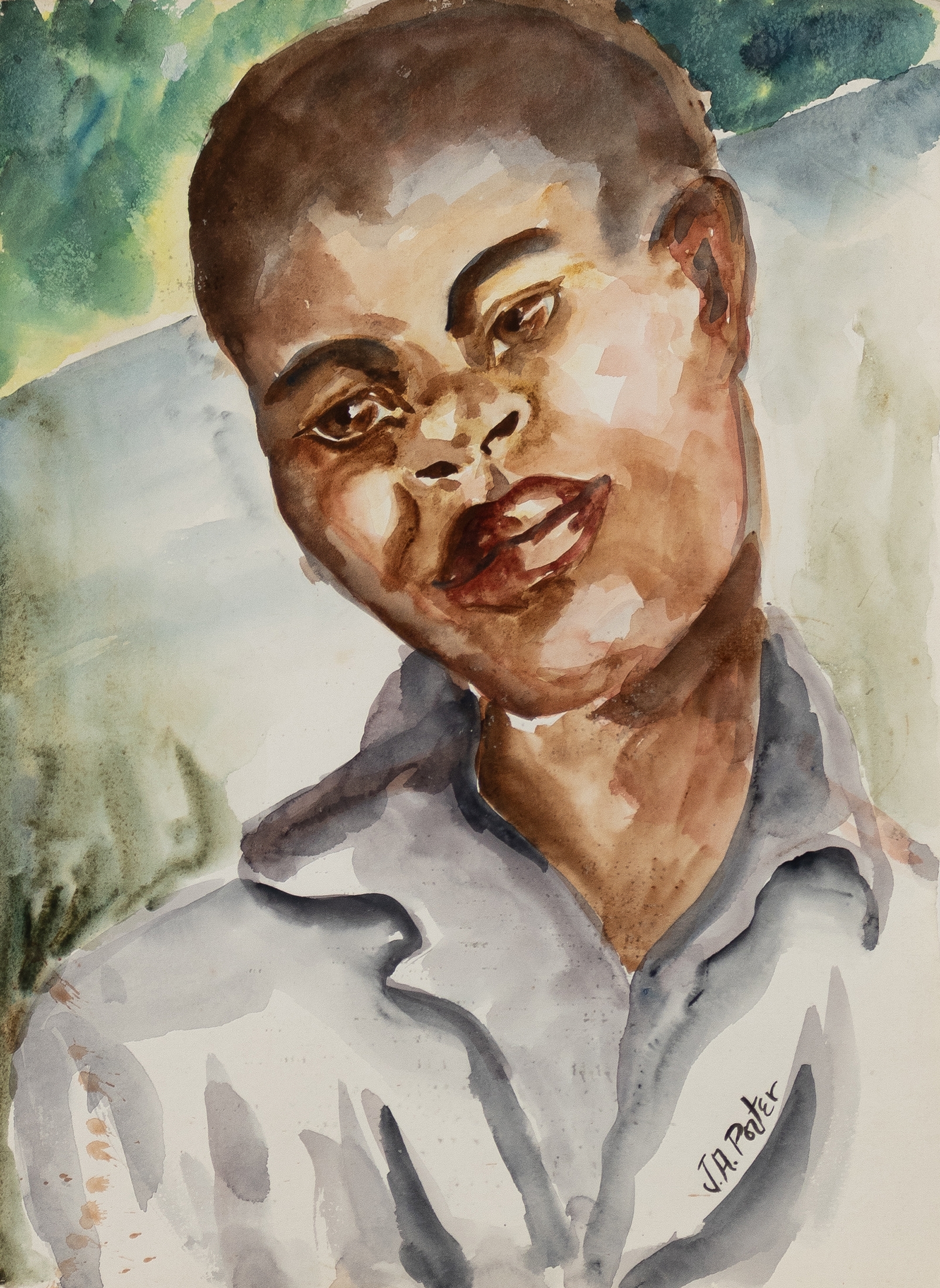 James A. Porter | James Amos Porter, 1905-1970, Portrait of a Man (1950 ...