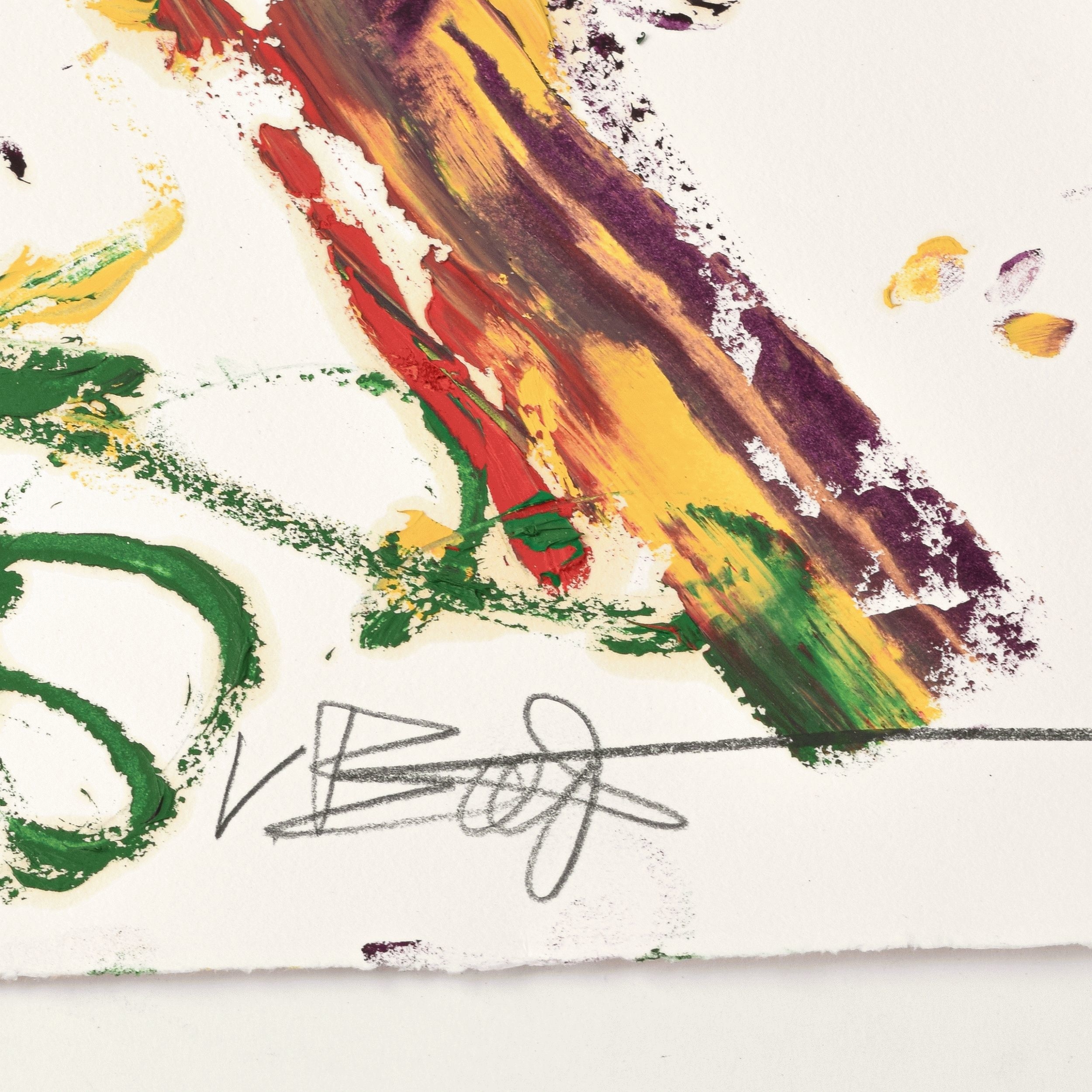 Artwork by Volker Beyer, ZWEI FIGUREN (2005), Made of Oil paint on sturdy laid paper,