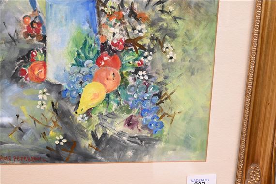 Jane Peterson | Still life with flowers and fruit | MutualArt