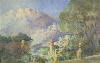 1949) pair of watercolours - Italian Landscapes - Henry Richard Beadon Donne
