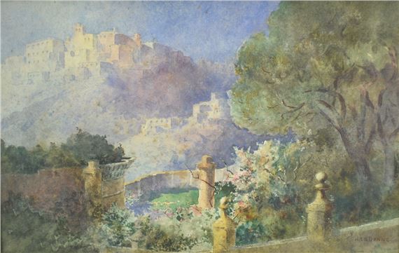 1949) pair of watercolours - Italian Landscapes - Henry Richard Beadon Donne