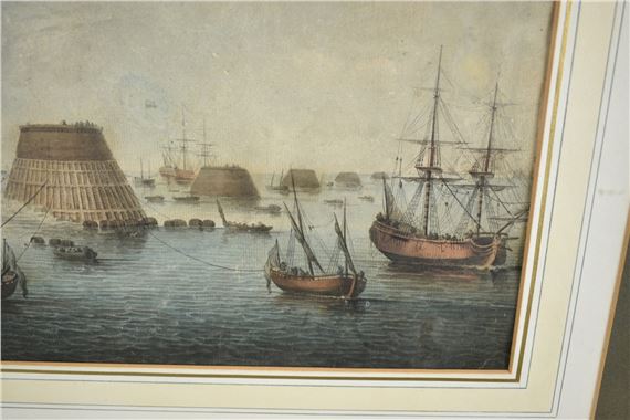 Robert Cleveley | Sinking of a Cone Constructed in the year 1785 in the ...
