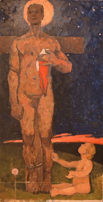 Artwork by Viktor Vikhtinsky, Untitled, Made of oil on cardboard