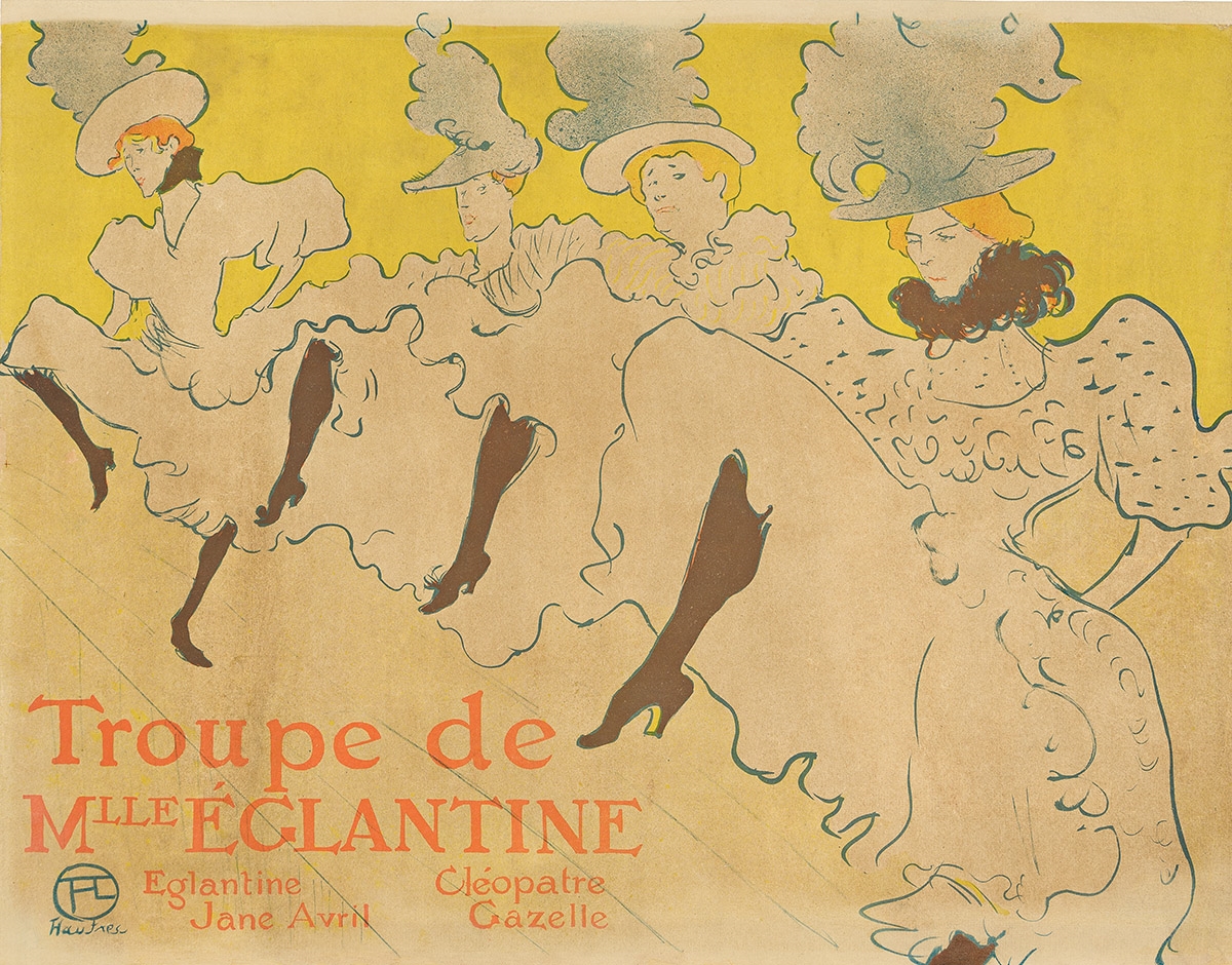 TROUPE DE MLLE ÉGLANTINE. 1896 by Henri de Toulouse-Lautrec, January 19 1896