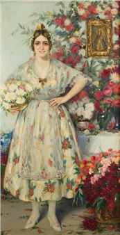 "Ofrenda floral a la Virgen de los Desamparados", 1919 - Daniel Sabater y Salabert