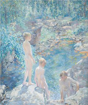 Three Boys at the Sheephole - Roy Cleveland Nuse