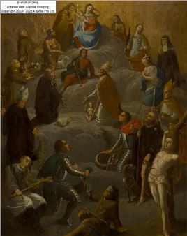 Madonna and Child enthroned with saints;&#160; - Bento Coelho da Silveira