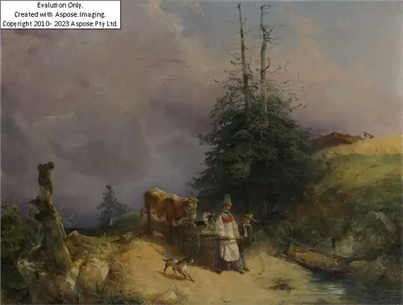 A newborn calf;&#160; - Leopold Brunner the Elder