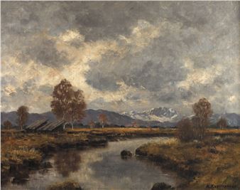 Blick auf das Wettersteingebirge - Adolf Kapfhamer