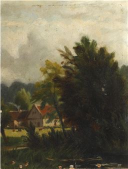 Gehöft am Waldrand - Hermann Brinckmann