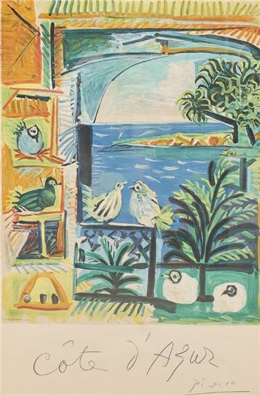 Pablo Picasso | Spain. Cote d´Azur. Signerad i tryck | MutualArt
