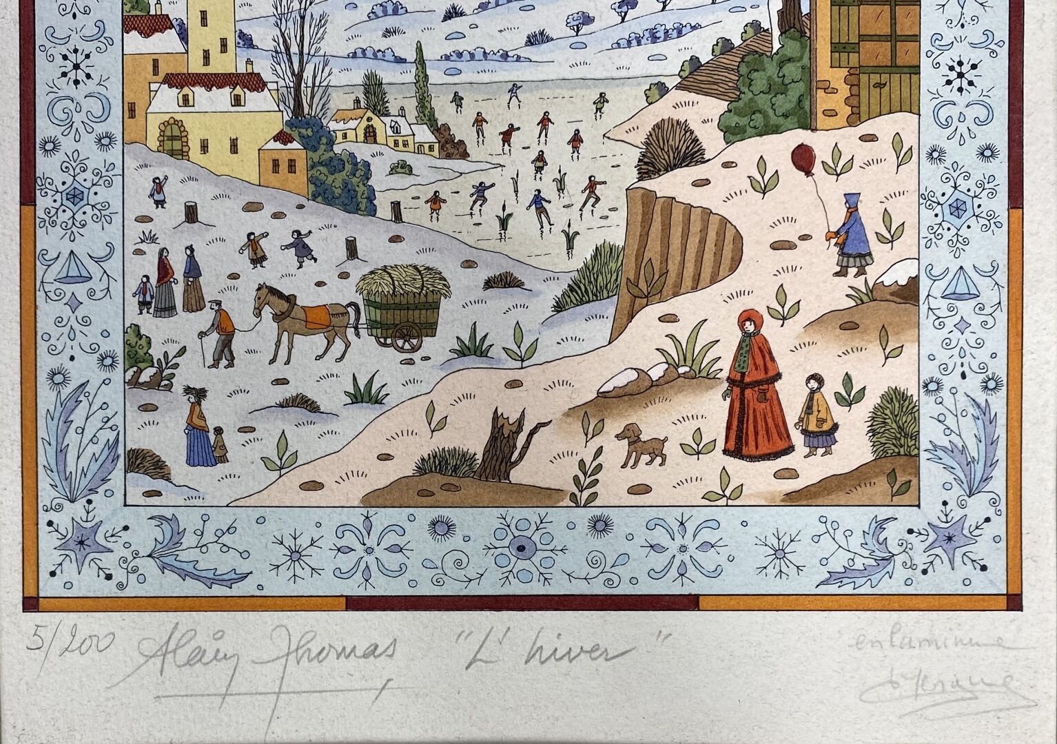 Artwork by Alain Thomas, ’h, Made of lithograph