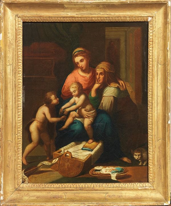Raffaello Sanzio | Madonna col Bambino, San Giovanni e Sant'Anna (copia ...