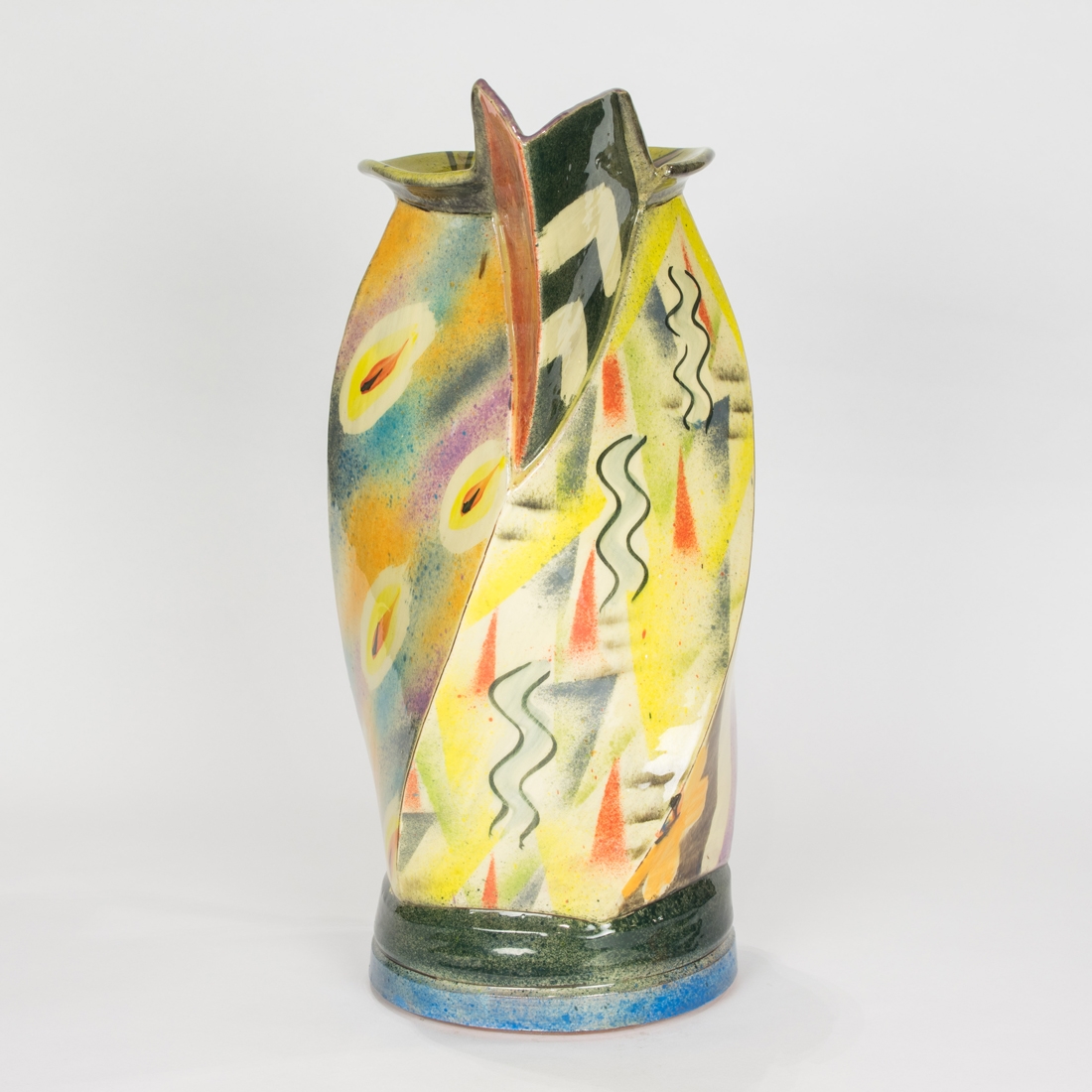Artwork by Paul Jackson, A Paul Jackson ceramic pitcher in the Cubist taste, Made of ceramic