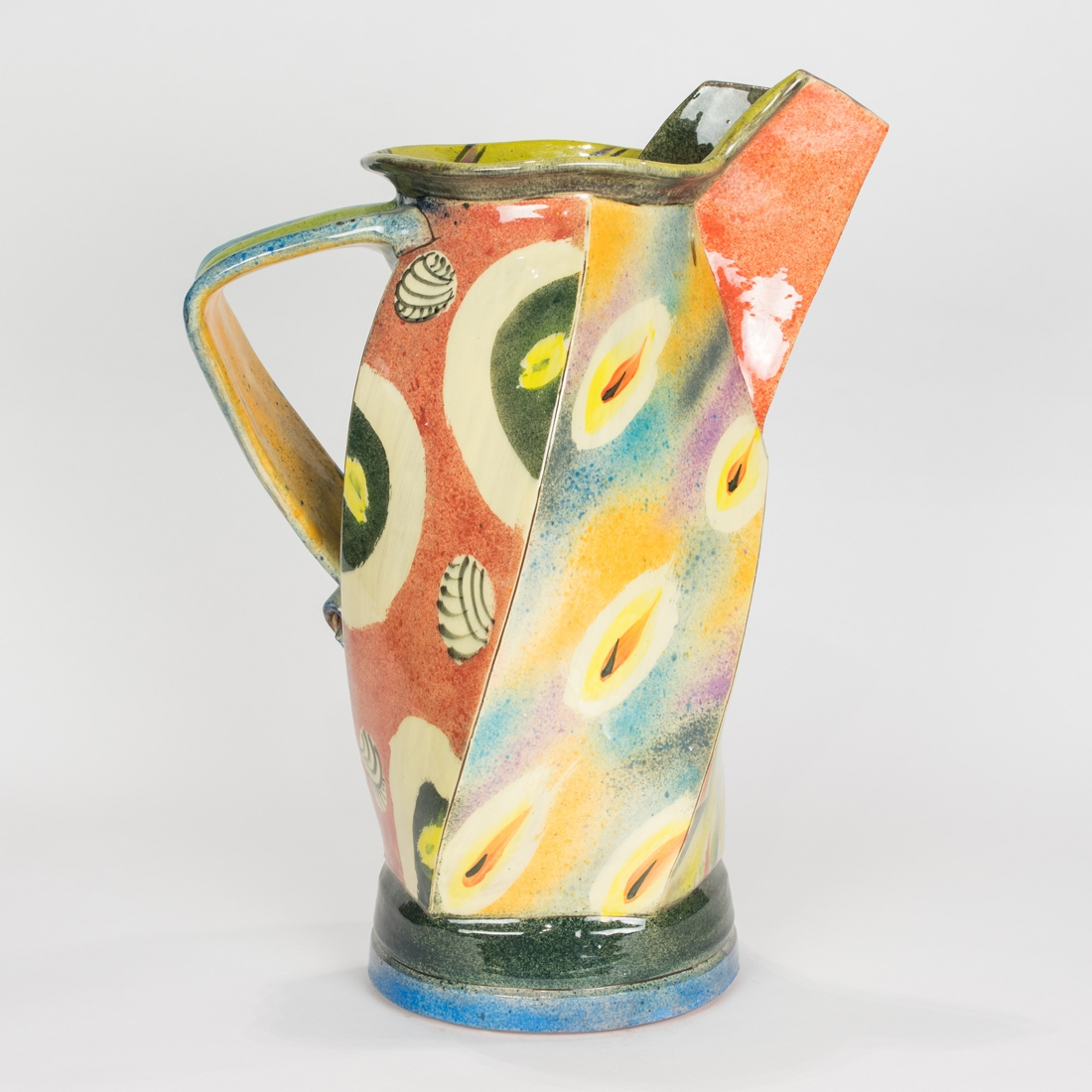 Artwork by Paul Jackson, A Paul Jackson ceramic pitcher in the Cubist taste, Made of ceramic