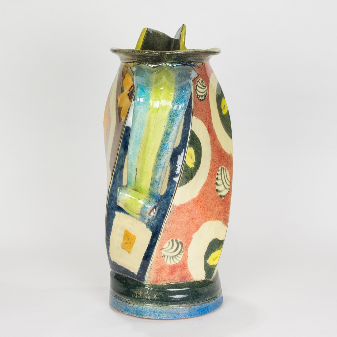 Artwork by Paul Jackson, A Paul Jackson ceramic pitcher in the Cubist taste, Made of ceramic