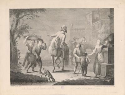 Reiter bei der Rast an einer Tränke - Pellegrino dal Colle