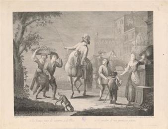 Reiter bei der Rast an einer Tränke - Pellegrino dal Colle