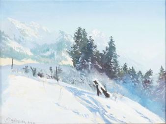 Winterliche Hochgebirgslandschaft - Karl Ziegelmeier