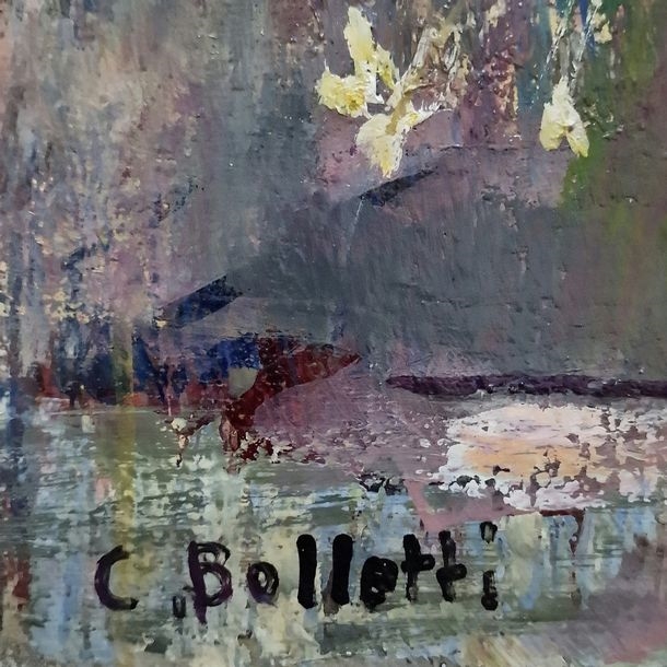 Artwork by César Bolletti, César BOLLETTI (c.1915-1995) Bouquet with... - Lot 268 - Pichon & Noudel-Deniau (Azur Enchères, Made of oil on canvas