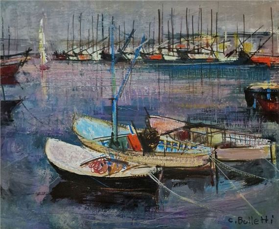 César BOLLETTI (c.1915-1995) 3 boats OIL... - Lot 256 - Pichon & Noudel-Deniau (Azur Enchères by César Bolletti