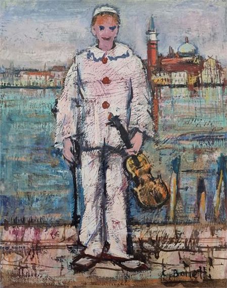 César BOLLETTI (c.1915-1995) Pierrot OIL... - Lot 251 - Pichon & Noudel-Deniau (Azur Enchères by César Bolletti