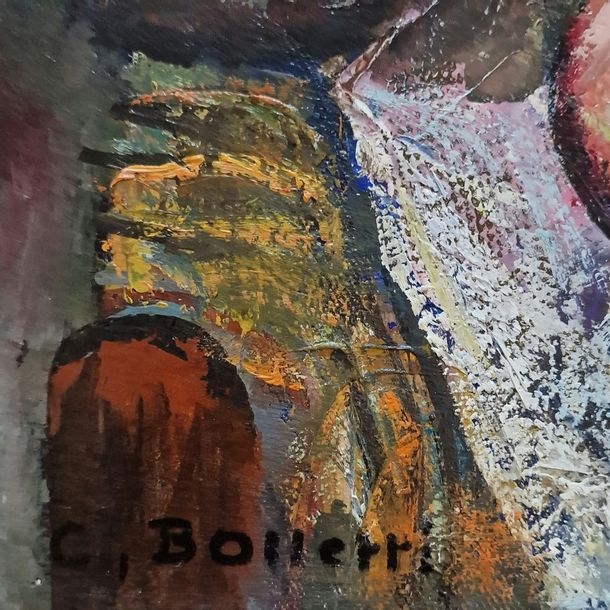 Artwork by César Bolletti, César BOLLETTI (c.1915-1995) Still life with... - Lot 255 - Pichon & Noudel-Deniau (Azur Enchères, Made of oil on canvas