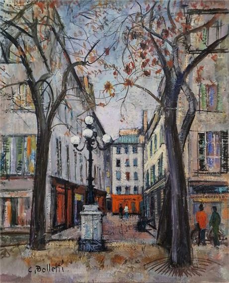 César BOLLETTI (c.1915-1995) Place de Furstenberg... - Lot 276 - Pichon & Noudel-Deniau (Azur Enchères