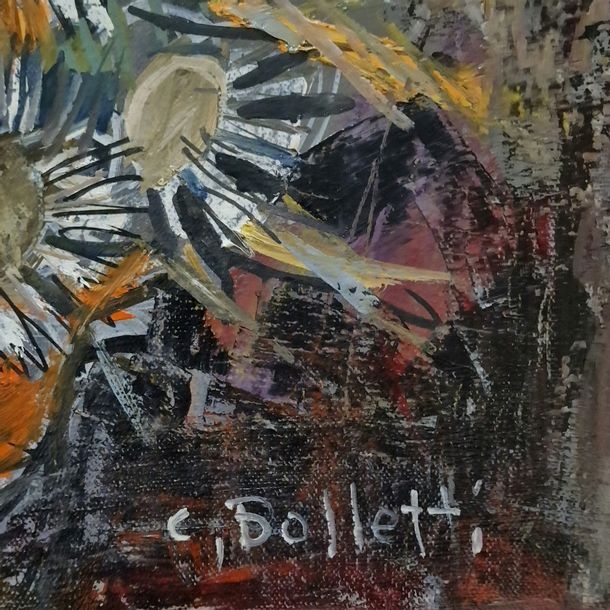 Artwork by César Bolletti, César BOLLETTI (c.1915-1995) Thistles OIL... - Lot 254 - Pichon & Noudel-Deniau (Azur Enchères, Made of oil on canvas