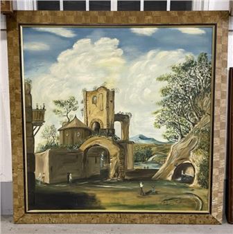 RK) Rose Varela Oil Painting on Canvas *Damaged - Rose Varela