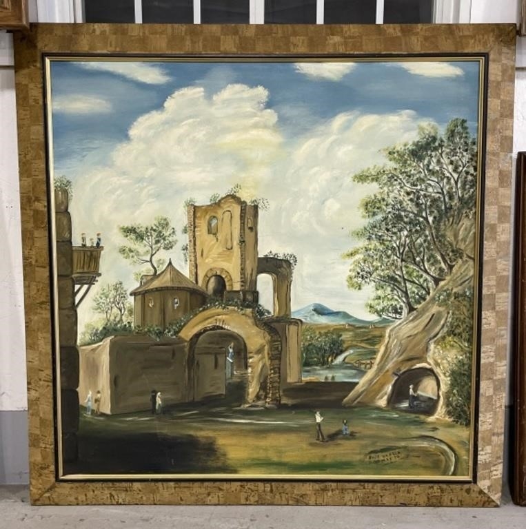 Artwork by Rose Varela, RK) Rose Varela Oil Painting on Canvas *Damaged, Made of Oil Painting on Canvas