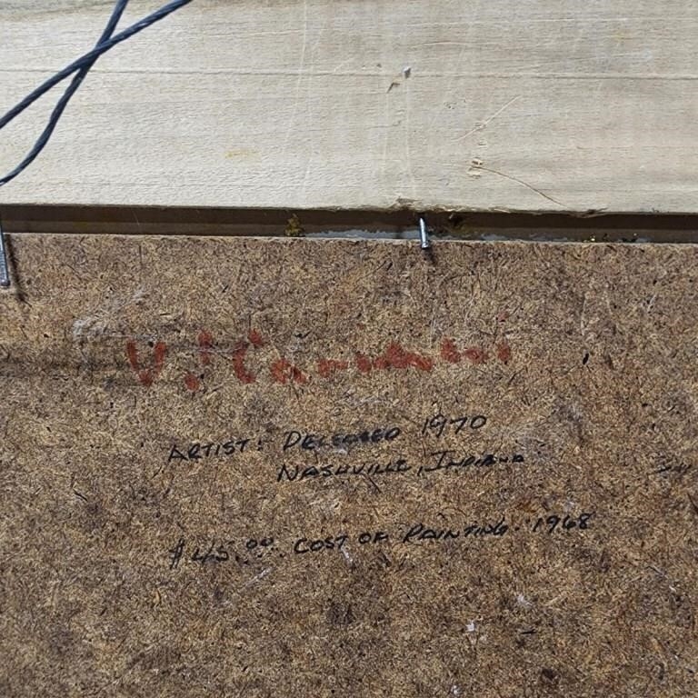 Artwork by Varaldo J. Cariani, Varaldo J Cariani 8x10 O/B Autumn Landscape, Made of O/B