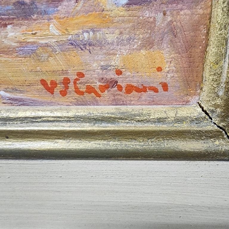 Artwork by Varaldo J. Cariani, Varaldo J Cariani 8x10 O/B Autumn Landscape, Made of O/B