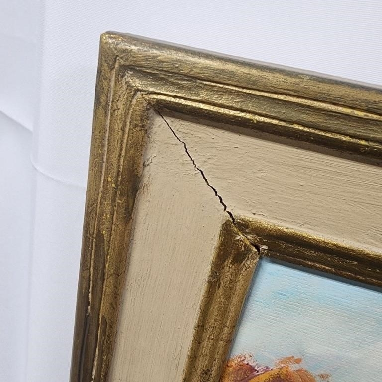 Artwork by Varaldo J. Cariani, Varaldo J Cariani 8x10 O/B Autumn Landscape, Made of O/B