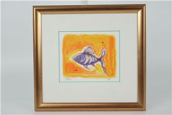 615. INGABRITT IRENE LAGERBERG (1943), färglitografi - Ing-Britt Lagerberg