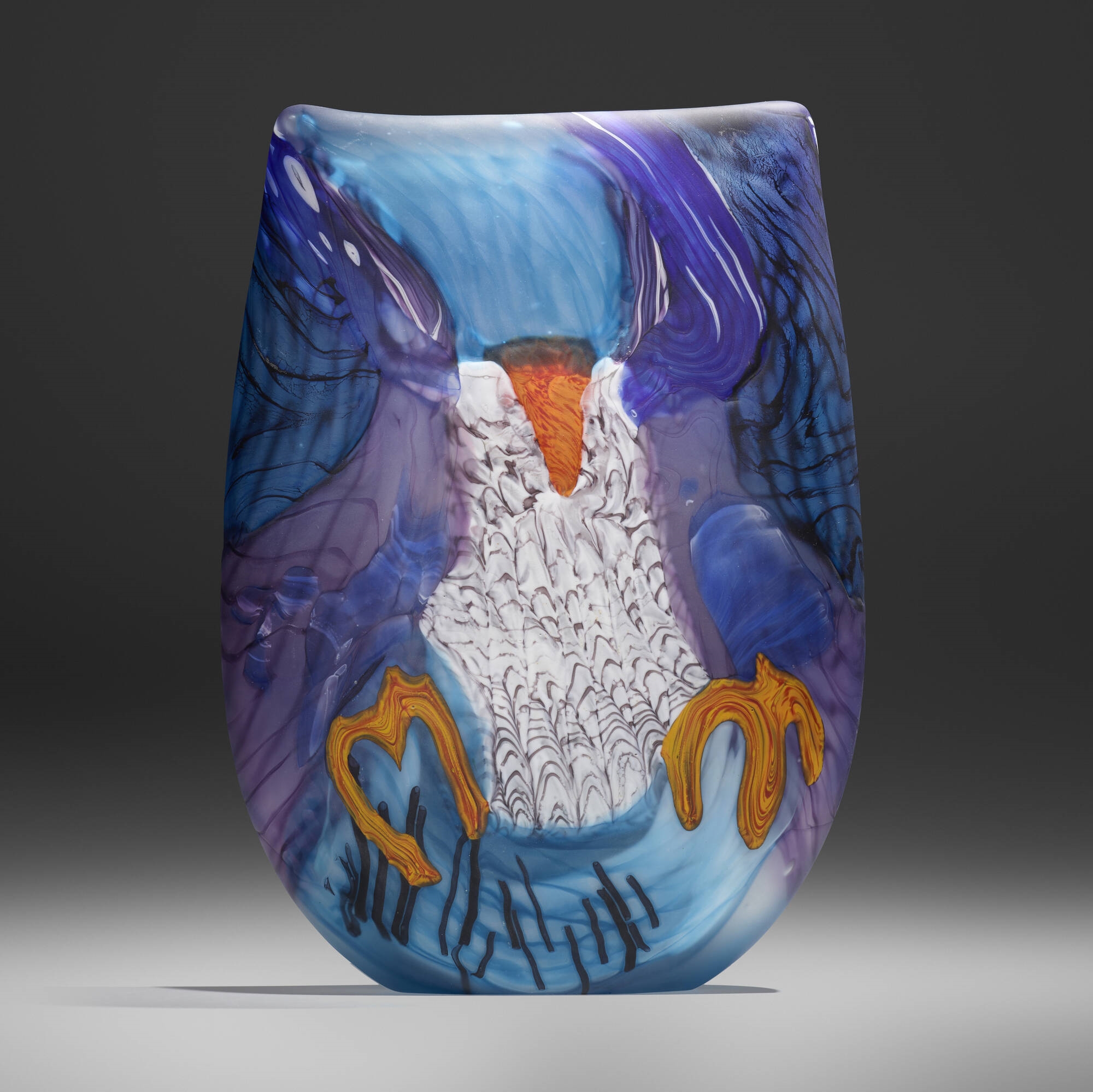 Artwork by Noel Hart, Ultramarine Lory, Made of blown glass