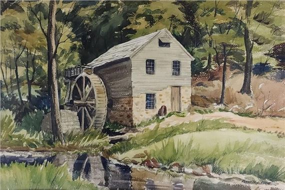 Kenneth Reeve | Kenneth J Reeve 13.5x20 WC 18th Century TN Gristmi ...