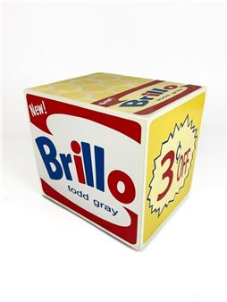 Todd Gray (b. 1962) Acrylic on Wood Sculpture Brillo Box 2020 - Todd Gray