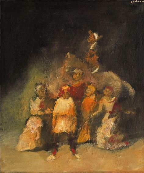 Children with Horse [1979] by Mircea Ciobanu, 1979