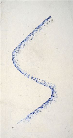 Blauer Schwung, vertikal by Hermann Glöckner, 1983