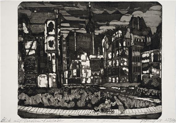 Blick auf Dresden-Neustadt by Hans Körnig, 1958