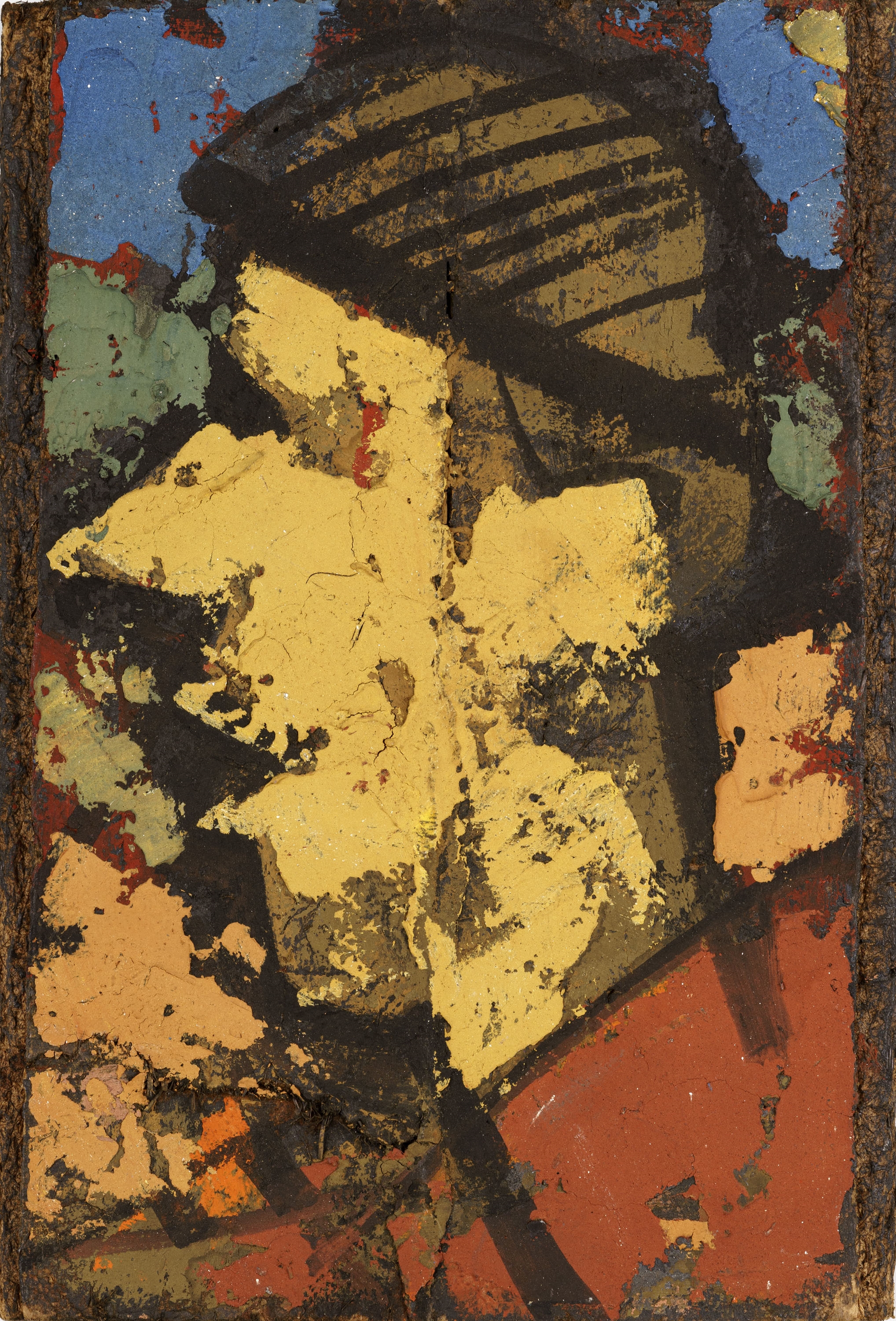 Artwork by Hermann Glöckner, Mann mit Mütze, nach links, Made of Tempera