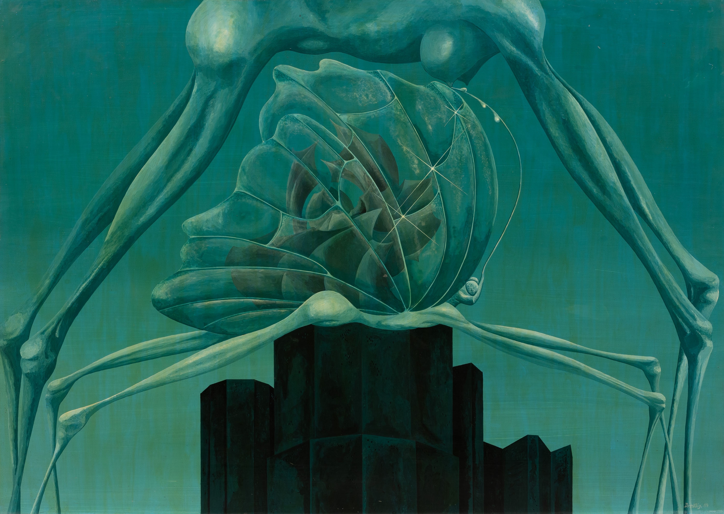 Artwork by Jürgen Dreissig, Ohne Titel, Made of Oil on fibreboard