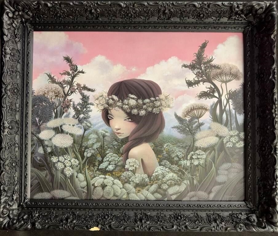 Artwork by 	 Shannon Bonatakis, When You Were Young You Were the King of Carrot Flowers, Made of original acrylic on canvas