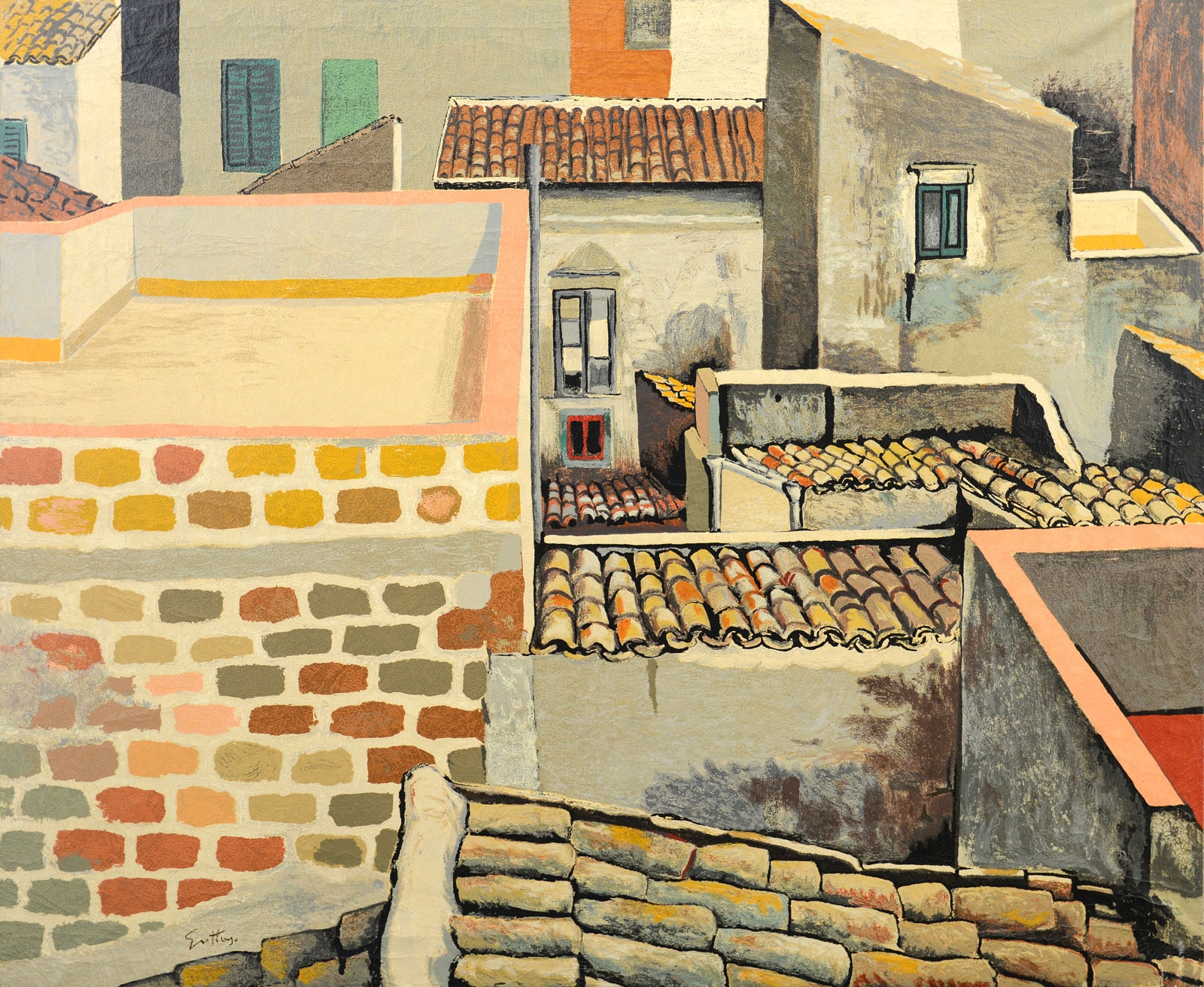 Roofs in Bagheria by Renato Guttuso, 1978/79