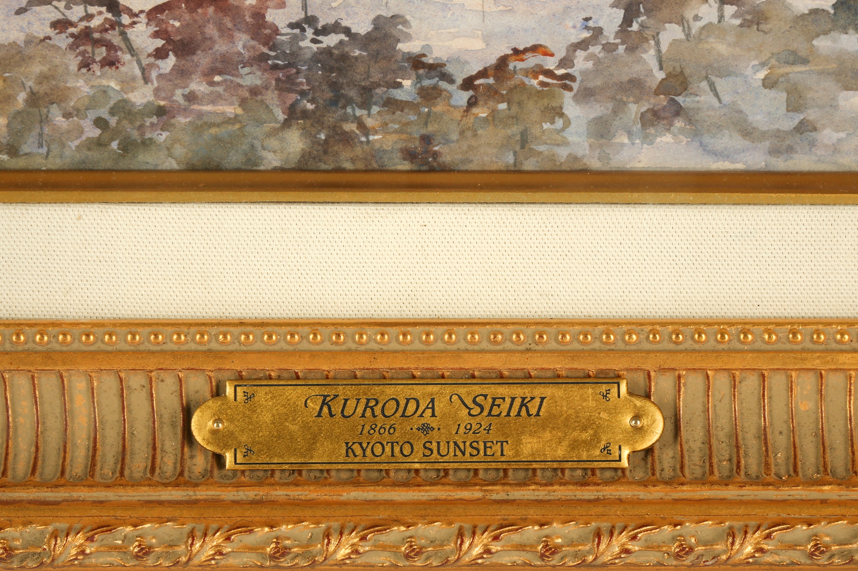 Artwork by Kuroda Seiki, Sunset Landscape, Made of Watercolour on paper